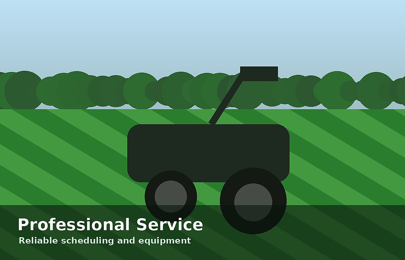 Professional lawn service equipment
