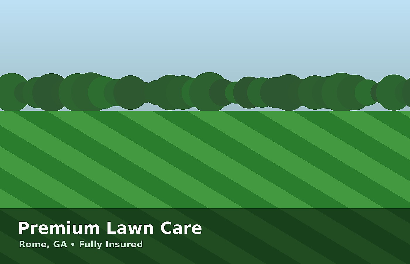 Freshly striped green lawn