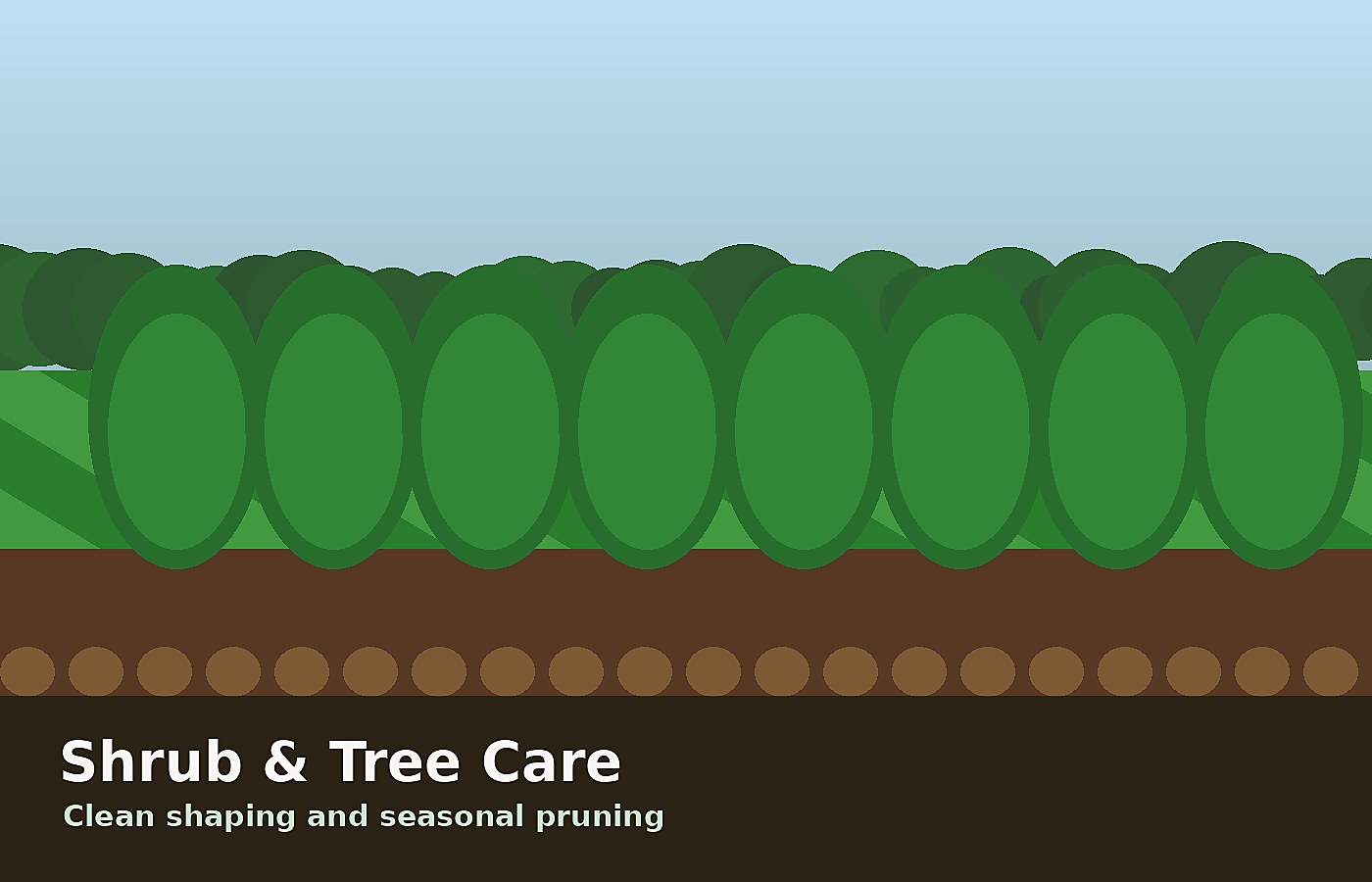 Shrubs and landscaping